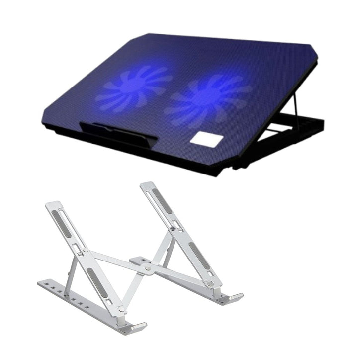 Kit Cooler Nuoxi S200 + Soporte Laptop Stand Aluminio