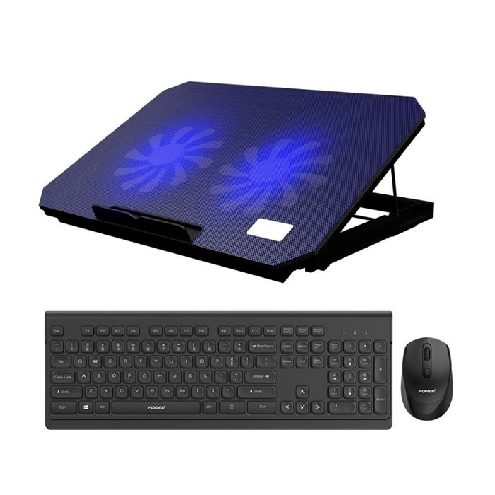 Kit Cooler Nuoxi S200 + Teclado y Mouse Forev- Negro