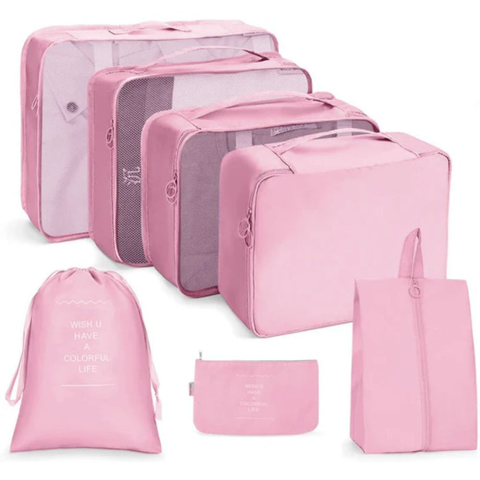 Organizadores de maleta 7 Pcs - Rosado
