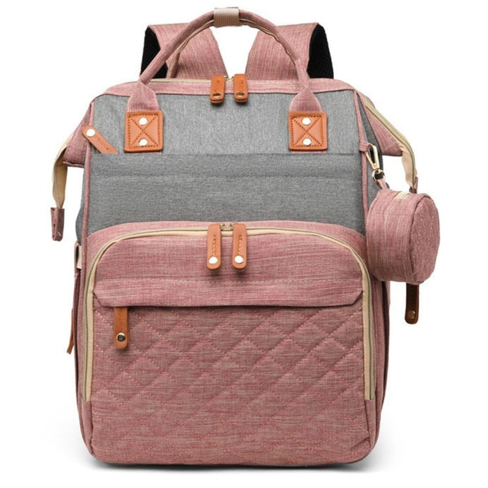 Mochila pañalera confort Rojo y gris