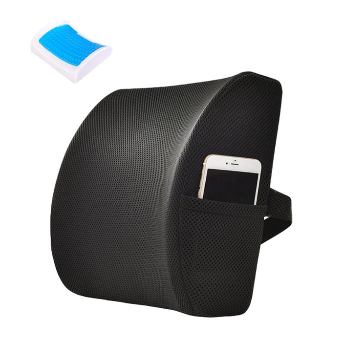 Respaldar cintura con gel, Negro