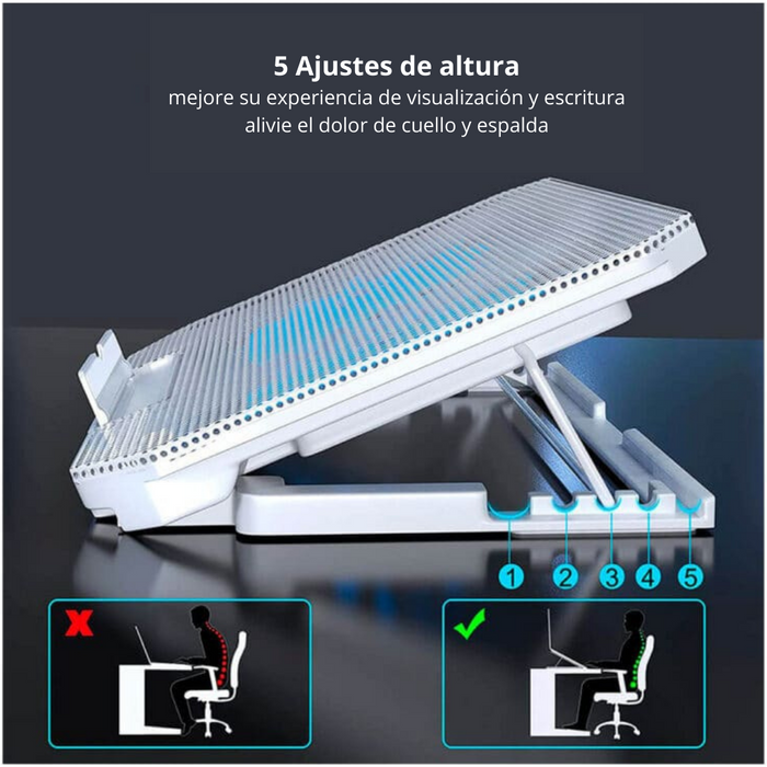 Cooler para Laptop Nuoxi S200 Blanco