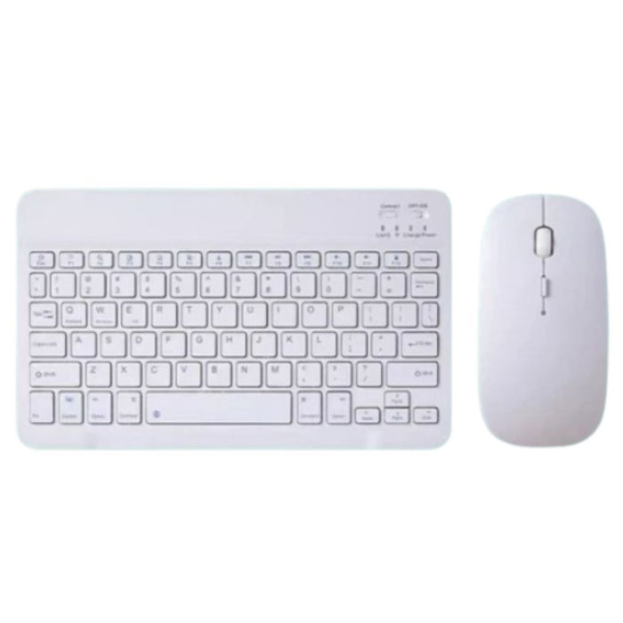 Teclado y mouse Bluetooth ultra fino Blanco