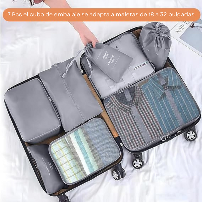 Organizadores de maleta 7 Pcs - Gris