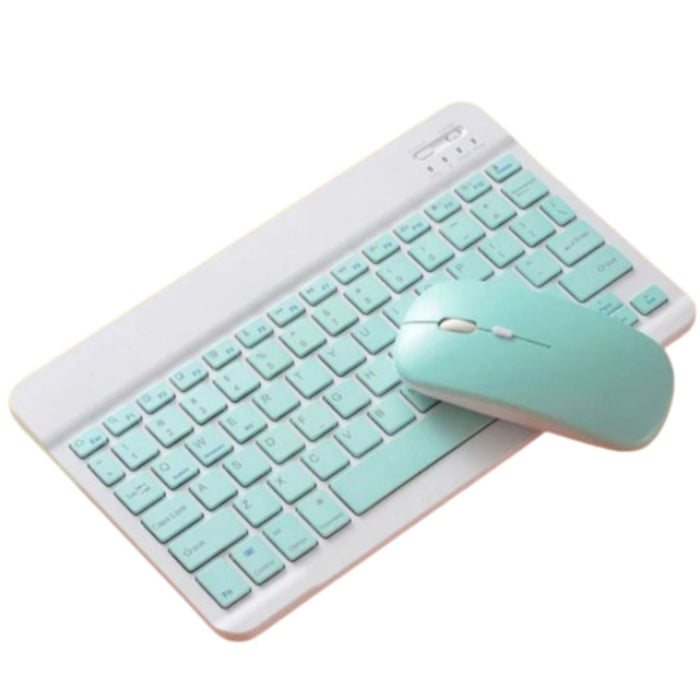 Teclado y mouse Bluetooth ultra fino Verde