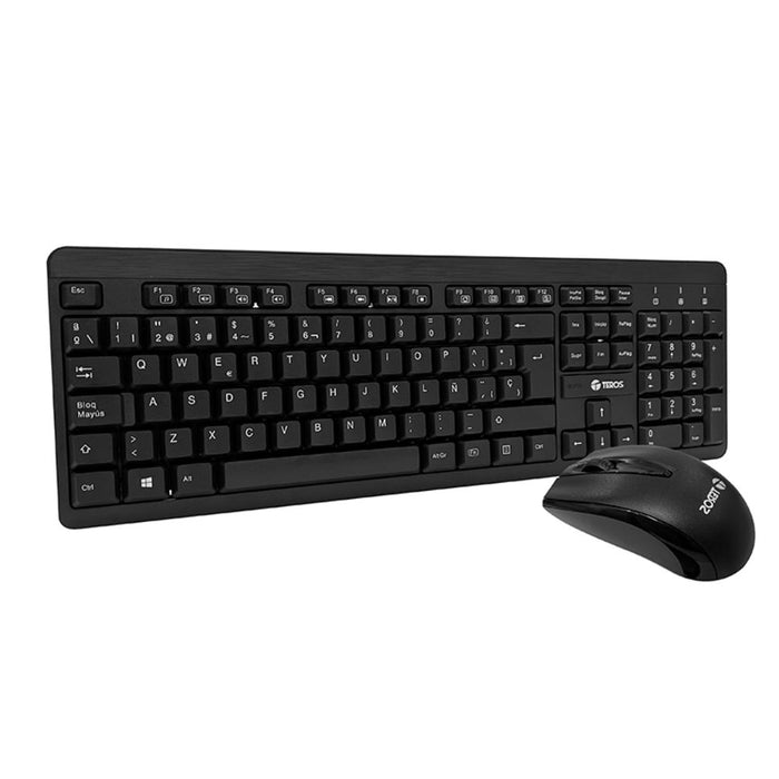 Kit Inalámbrico Teclado + Mouse TEROS TE-4061N - Negro