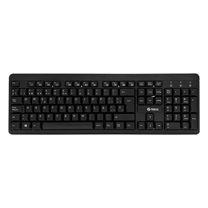 Kit Inalámbrico Teclado + Mouse TEROS TE-4061N - Negro