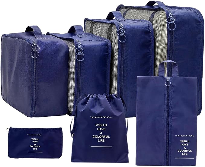 Organizadores de maleta 7 Pcs - Azul