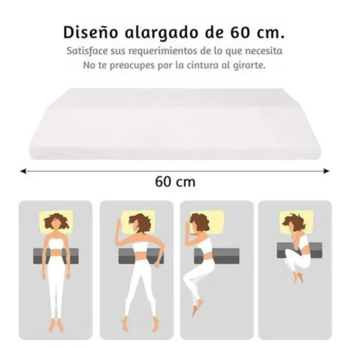 Almohada Cervical Viscoelástica con Carbón de Bambú para Dormir - Negro
