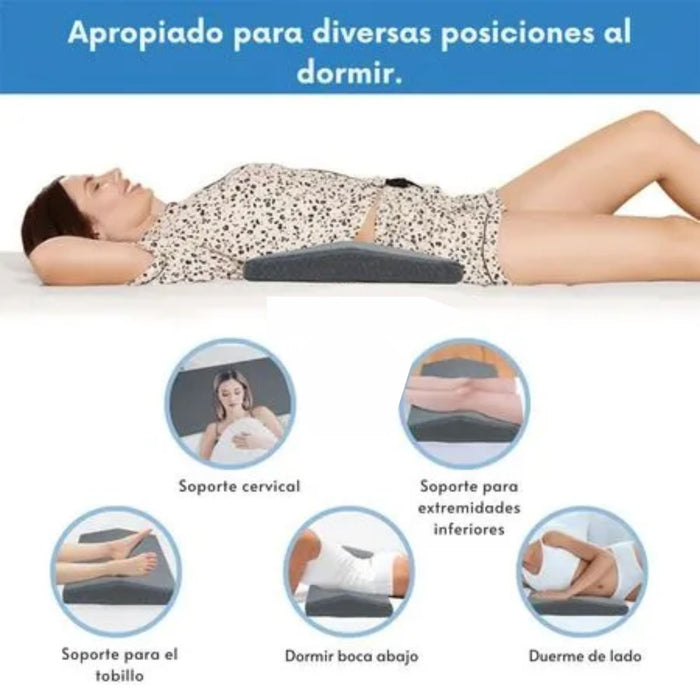Almohada Cervical Viscoelástica con Carbón de Bambú para Dormir - Negro