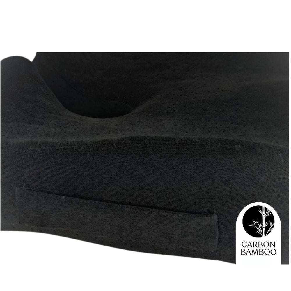 Cojín  asiento ergonómico 3D Carbón de Bambú - Negro