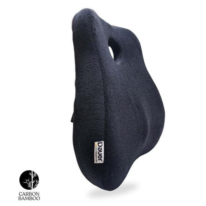 Cojín Lumbar 3D Carbón de Bambú - Negro