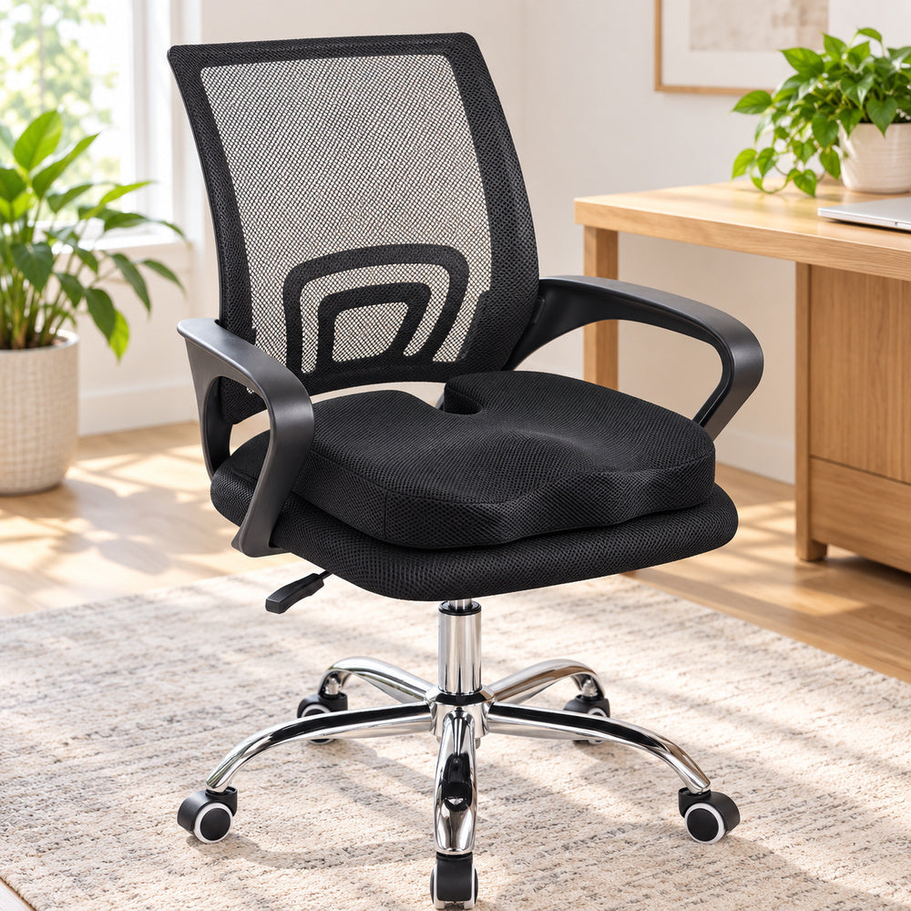 Cojín de Asiento con Gel Ergonómico – Negro