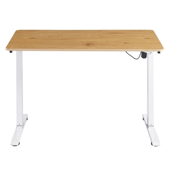 Escritorio Ajustable Electrico FlowDesk  - 1 Motor /Roble beige y blanco