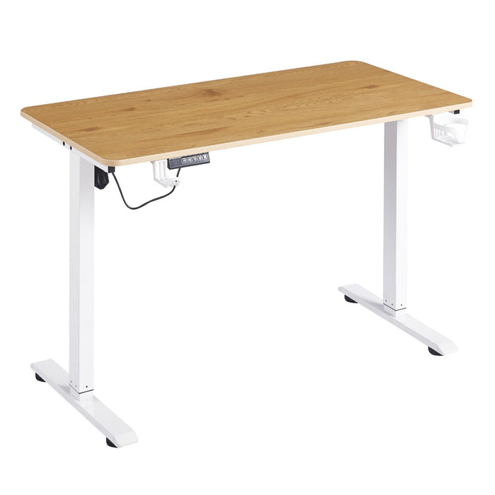 Escritorio Ajustable Electrico FlowDesk  - 1 Motor /Roble beige y blanco
