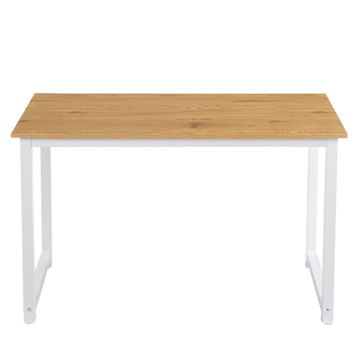 Escritorio Fijo de Melamina Essential - Roble beige y blanco