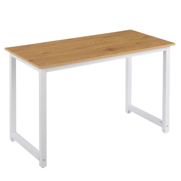 Escritorio Fijo de Melamina Essential - Roble beige y blanco