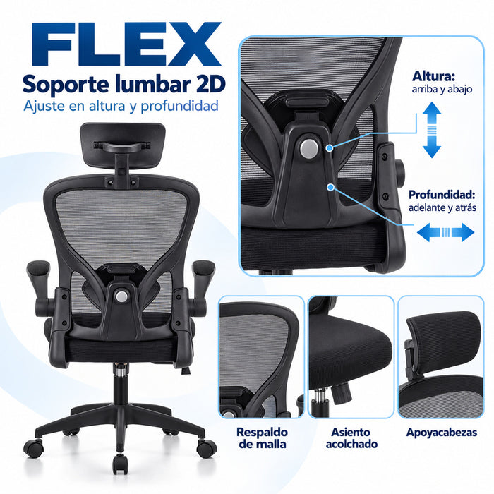 Silla Gerencial Ergonómica Flex  - Negro