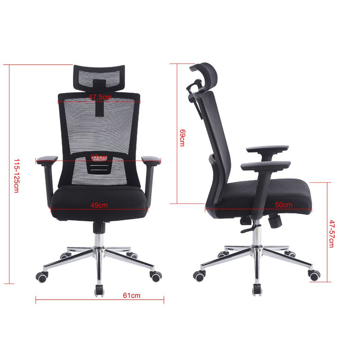 Silla Gerencial Ergonómica  Focus 3D – Negro