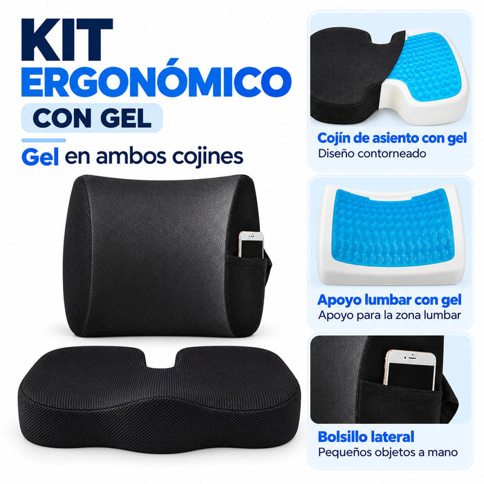 Kit ergonómico, GEL NEGRO