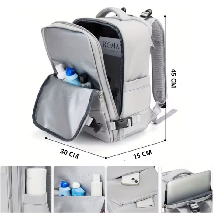 Mochila Viajera Basica Gris
