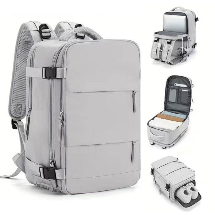 Mochila Viajera Basica Gris