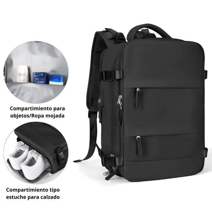Mochila Viajera Basica Negro