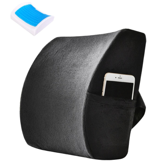 Respaldar Cintura Cuadrado Velvet, Negro