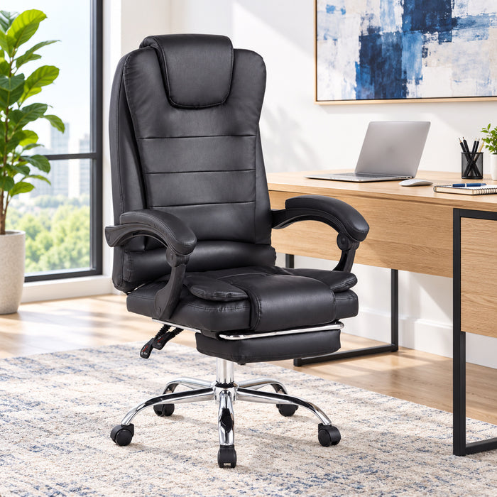 Silla Gerencial Ergonómica Relax Pro 8 Vibromasajes - Negro