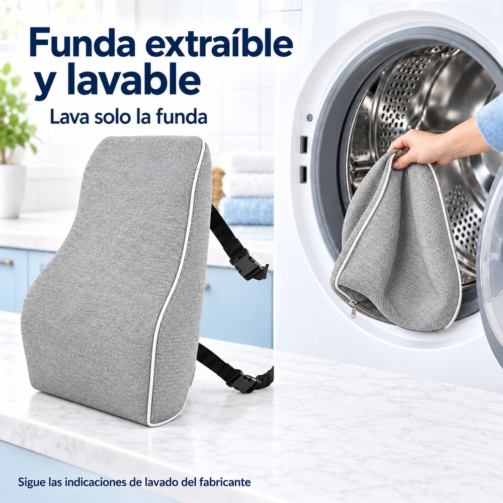 Cojín de Respaldo Ergonómico N100 – Gris