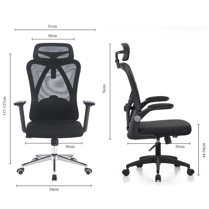 Silla Gerencial Ergonómica Vector  - Negro