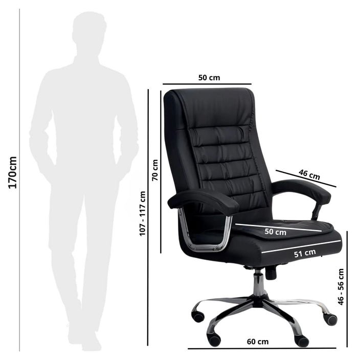 Silla Ergonómica President Boss - Negro