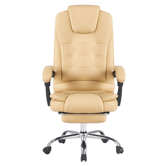 Silla Gerencial Ergonómica Relax Pro 8 Vibromasajes - Beige