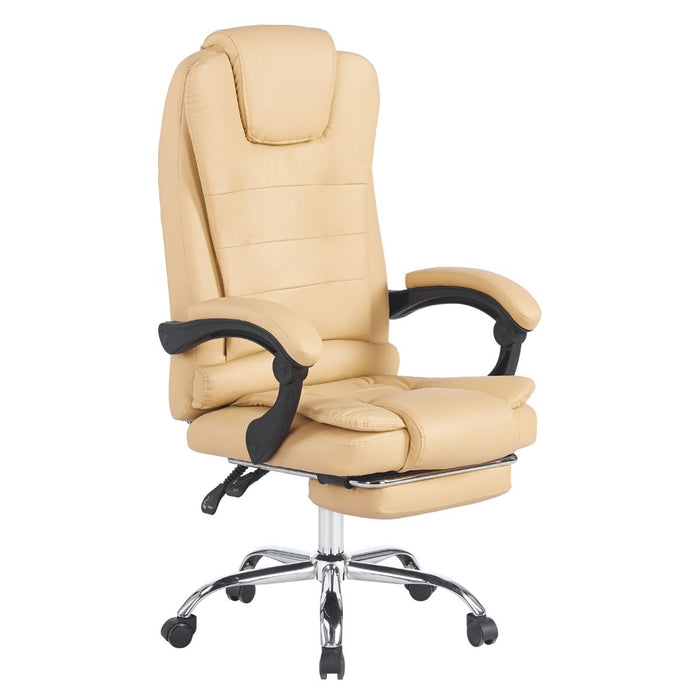 Silla Gerencial Ergonómica Relax Pro 8 Vibromasajes - Beige