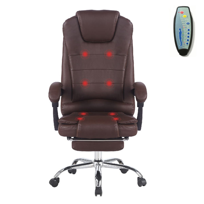 Silla Gerencial Ergonómica Relax Pro 8 Vibromasajes - Café