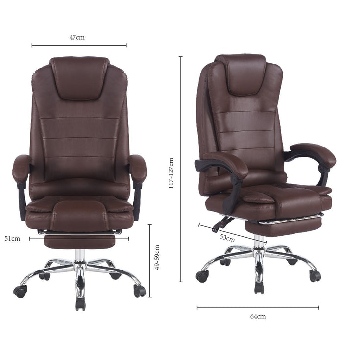 Silla Gerencial Ergonómica Relax Pro 8 Vibromasajes - Café