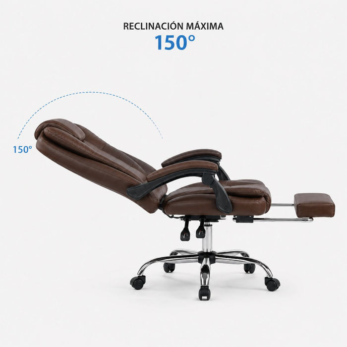Silla Gerencial Ergonómica Relax Pro 8 Vibromasajes - Café