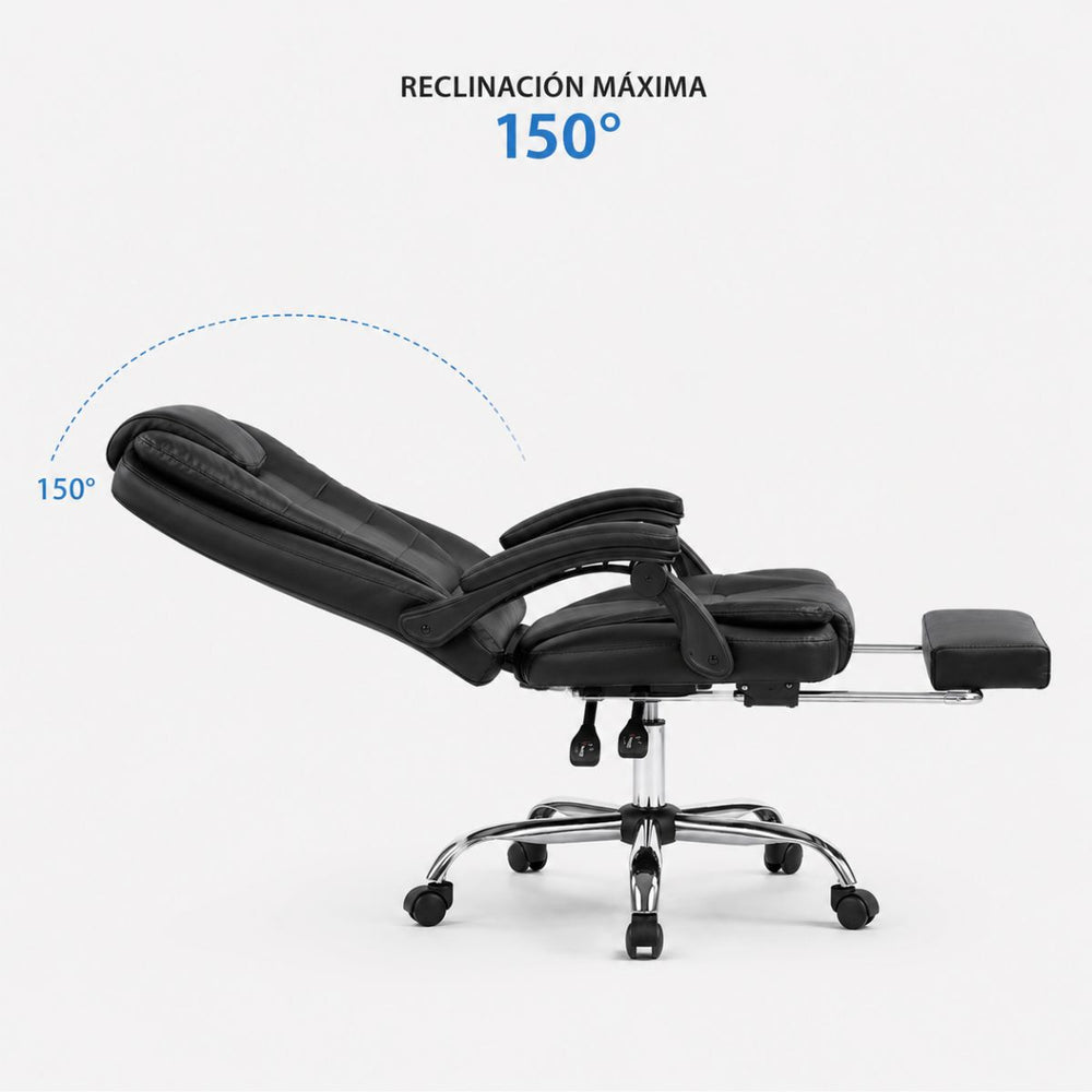 Silla Gerencial Ergonómica Relax Pro 8 Vibromasajes - Negro
