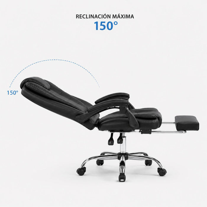 Silla Gerencial Ergonómica Relax Pro 8 Vibromasajes - Negro