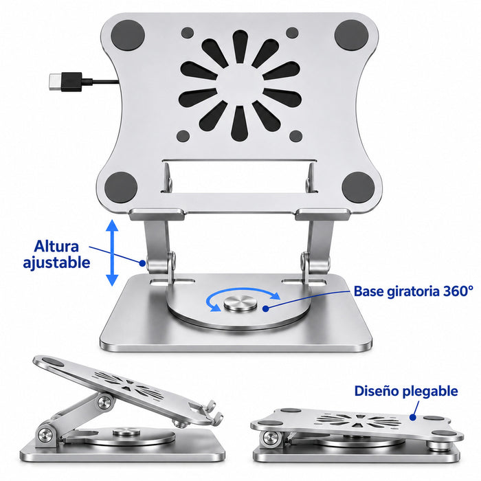Soporte para Laptop Ventilador Cool 360° V6.1
