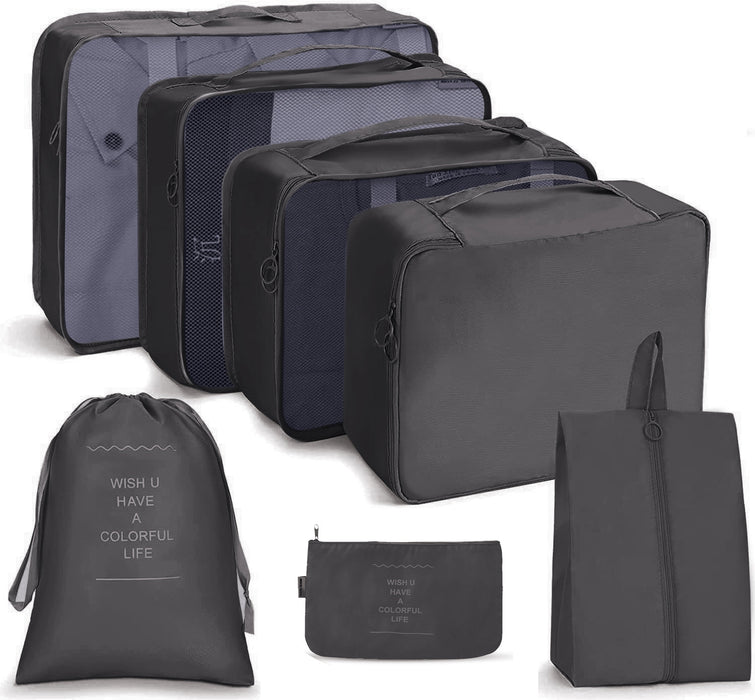 Organizadores de maleta 7 Pcs - Negro