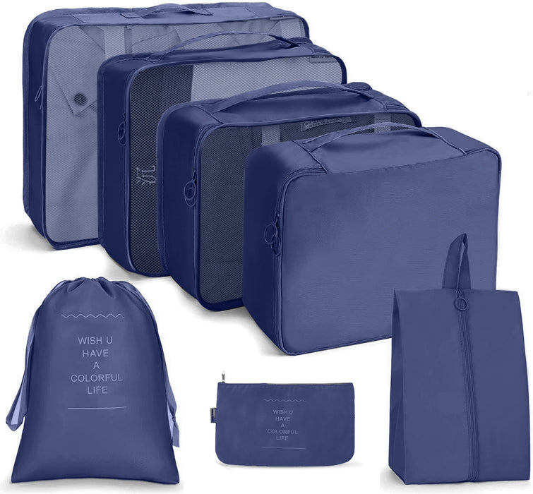 Organizadores de maleta 7 Pcs - Azul