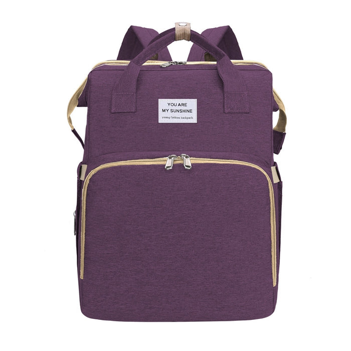 Mochila Pañalera con Cambiador de Pañal, Purpura