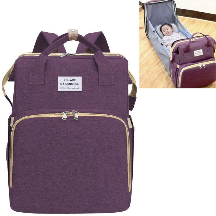 Mochila Pañalera con Cambiador de Pañal, Purpura