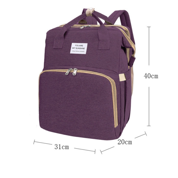 Mochila Pañalera con Cambiador de Pañal, Purpura