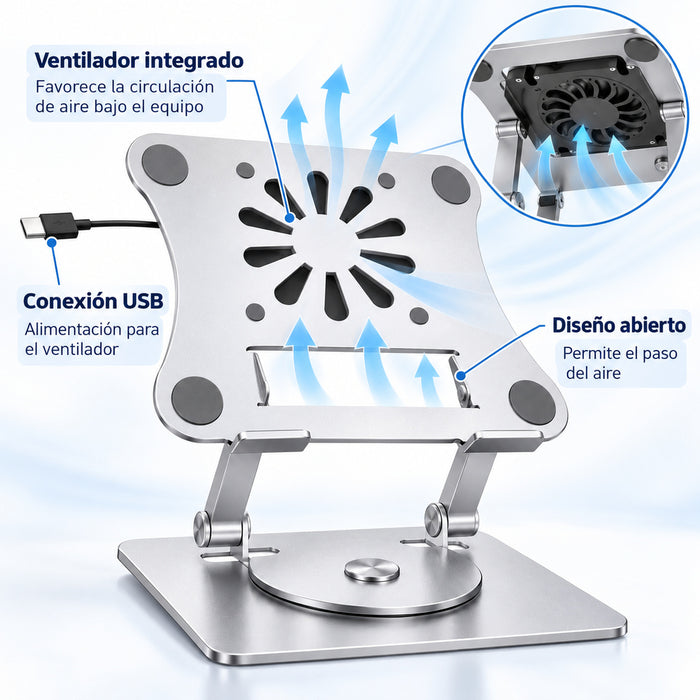 Soporte para Laptop Ventilador Cool 360° V6.1