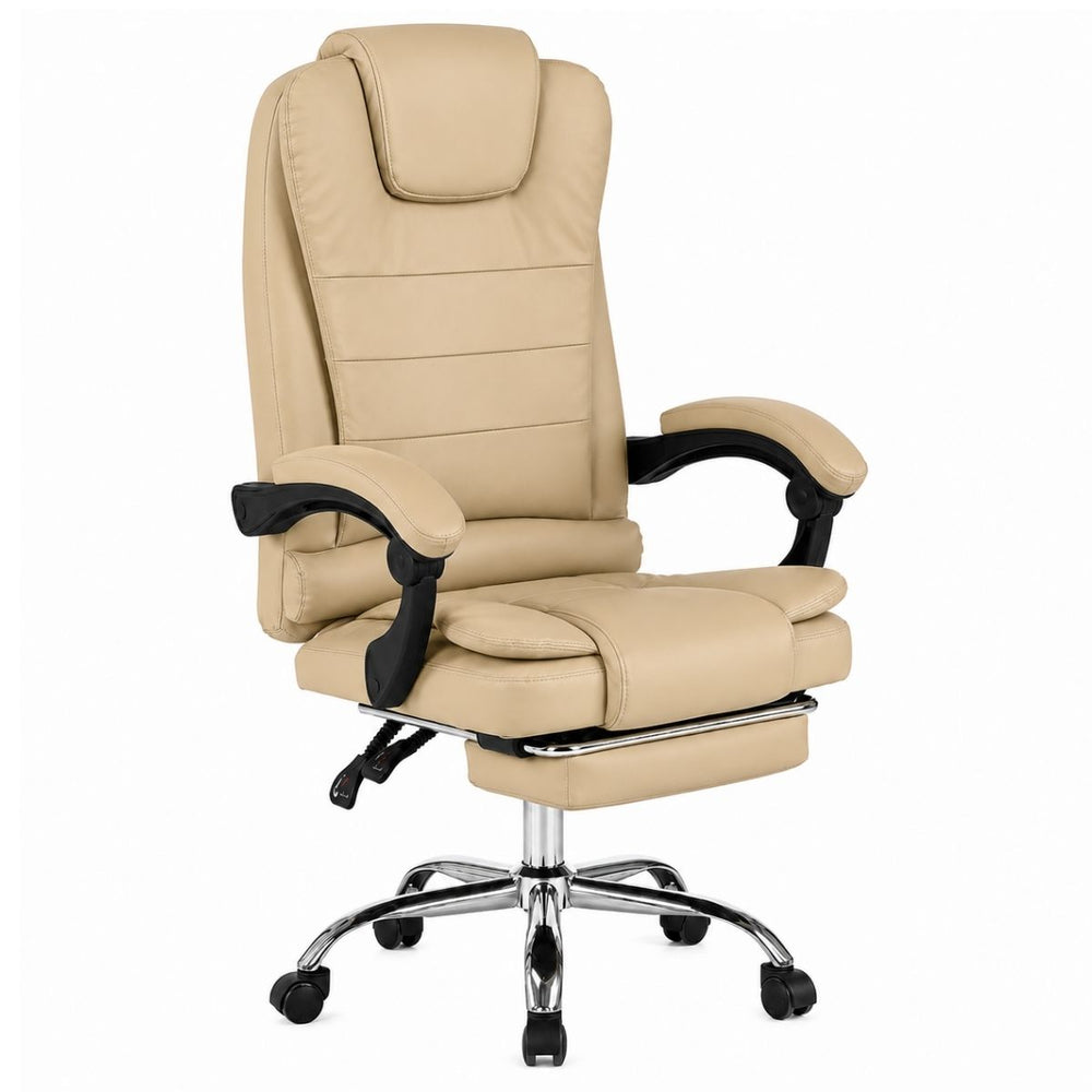 Silla Gerencial Ergonómica Relax Pro 8 Vibromasajes - Beige