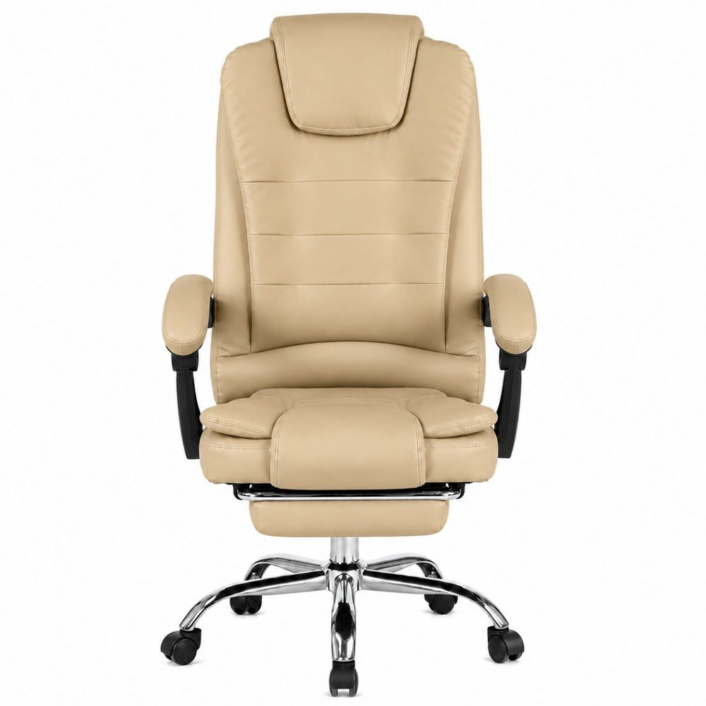 Silla Gerencial Ergonómica Relax Pro 8 Vibromasajes - Beige