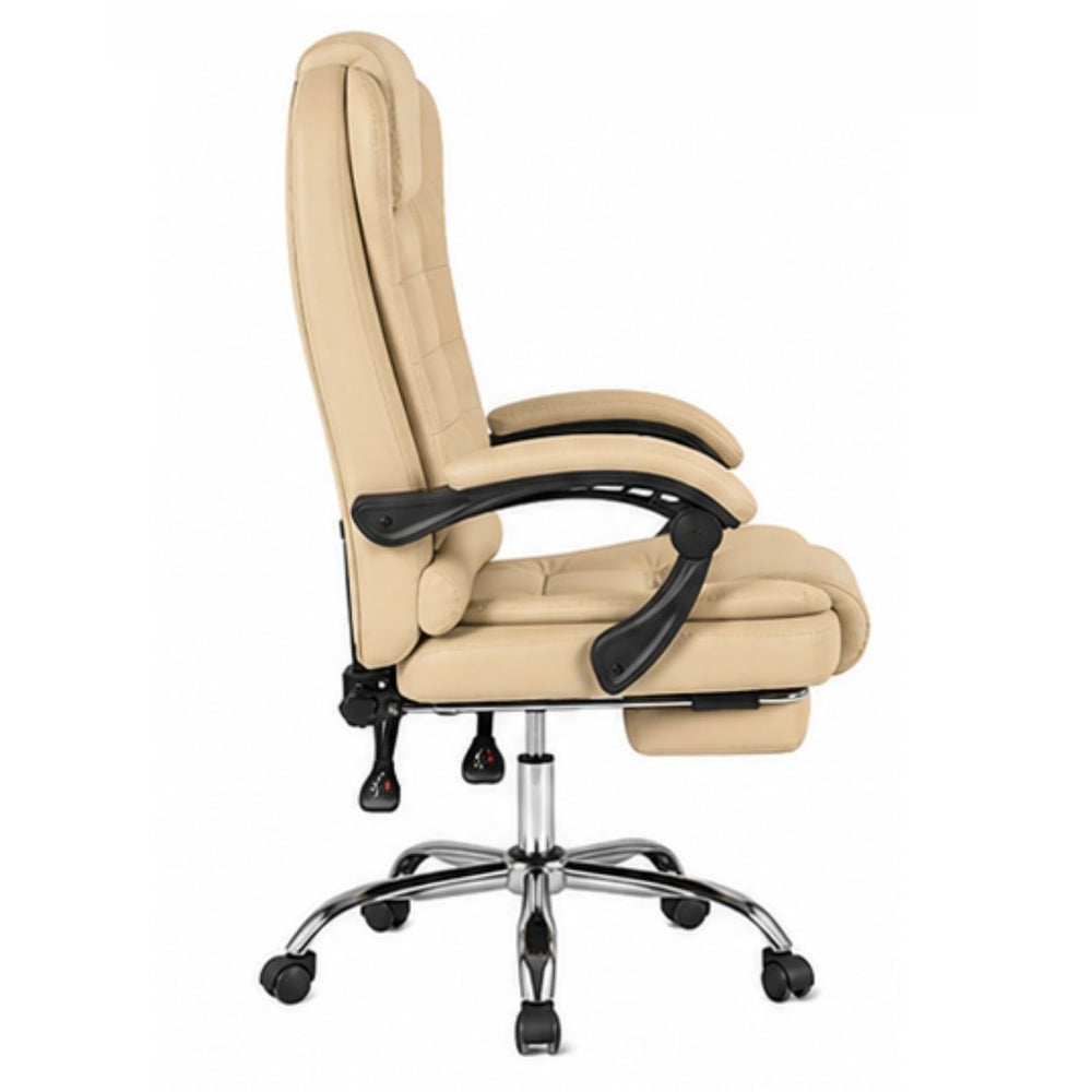 Silla Gerencial Ergonómica Relax Pro 8 Vibromasajes - Beige