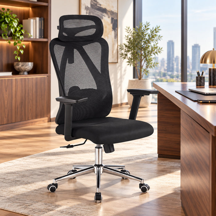 Silla Gerencial Ergonómica Vector  - Negro